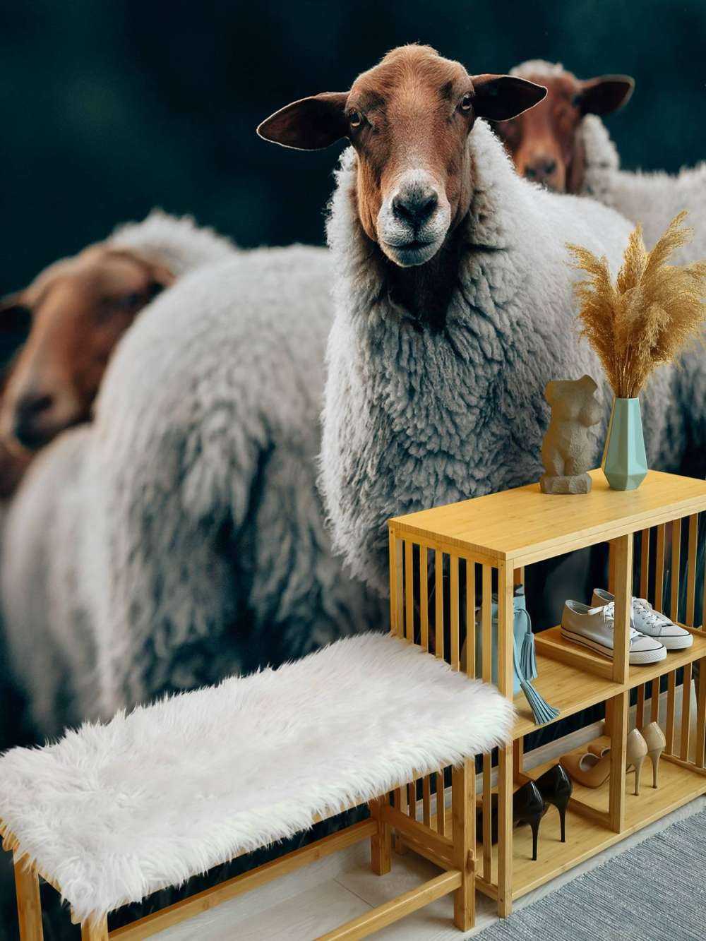 Moutons le soir