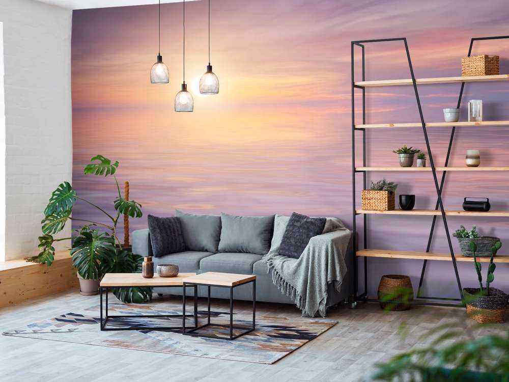 Coucher de soleil lilas