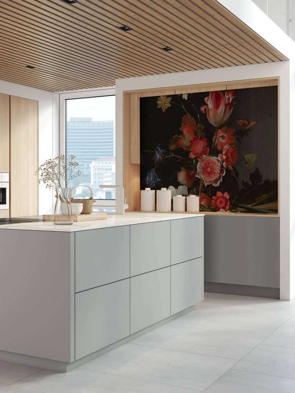 Nature morte avec un bouquet en développement