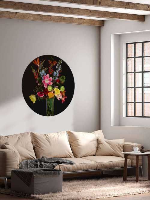 Bouquet de fleurs dans un vase en verre