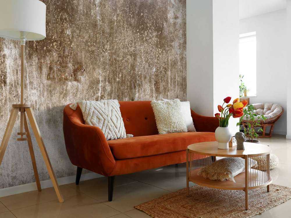 Mur brun vieilli