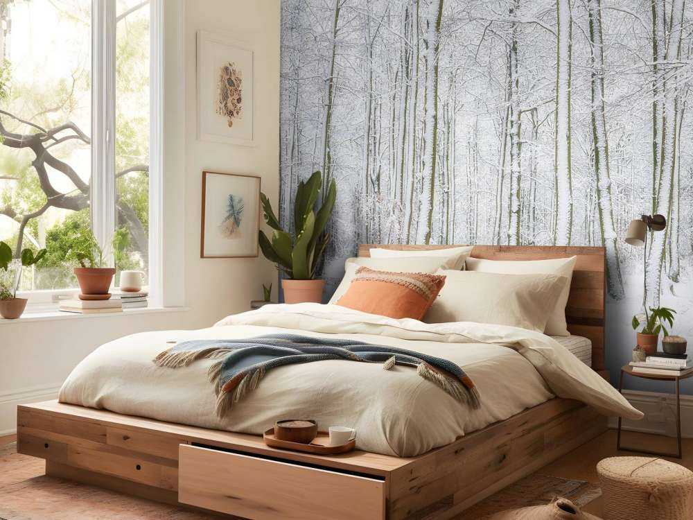 Forêt avec neige
