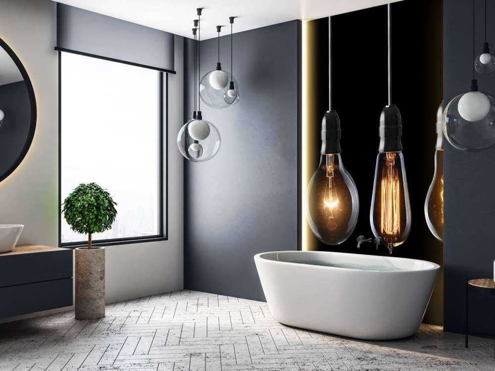 Lampes sur fond noir