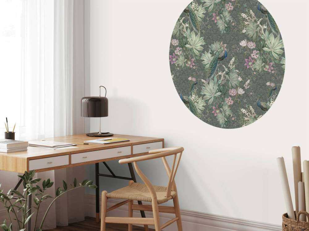 Paons de jardin vintage - vert foncé