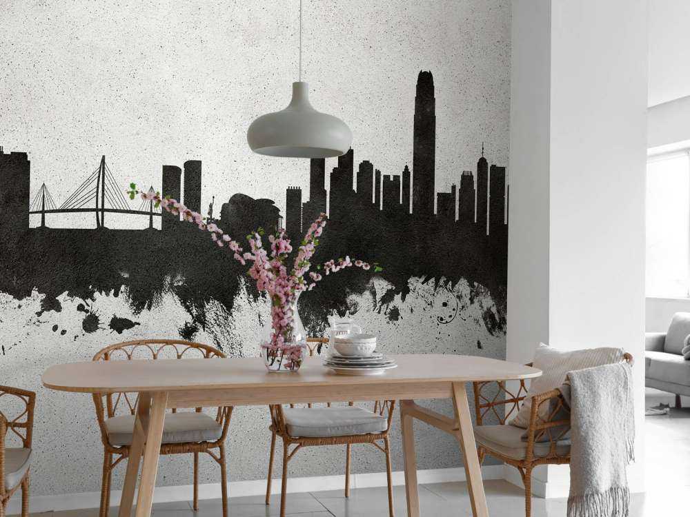 Aquarelle skyline, Hong Kong