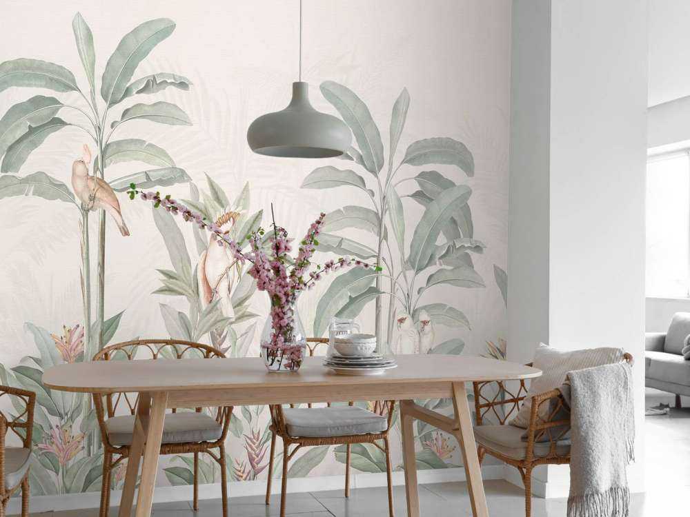 Paysage de la jungle vintage - pastel