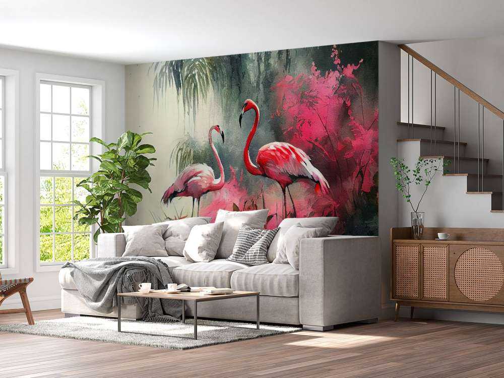 Esquisse de Flamant Carmin