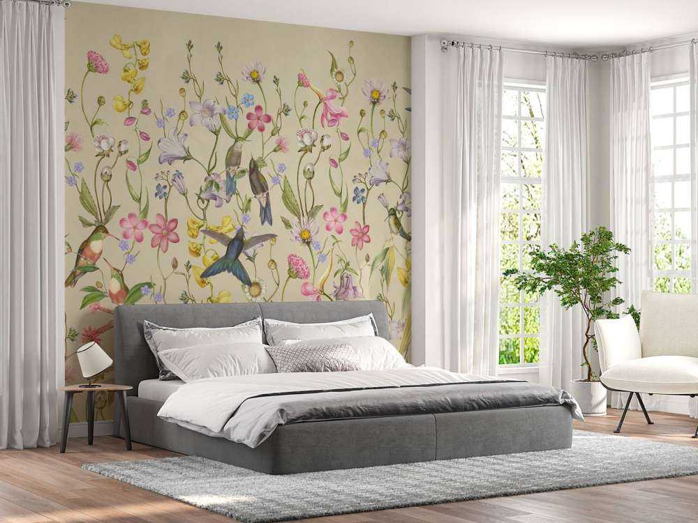 Oiseaux en fleurs