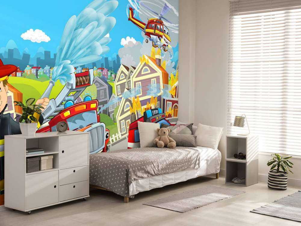 Chambre d'enfants pompiers