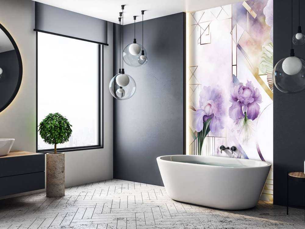 Géométrie Aquarelle Violet