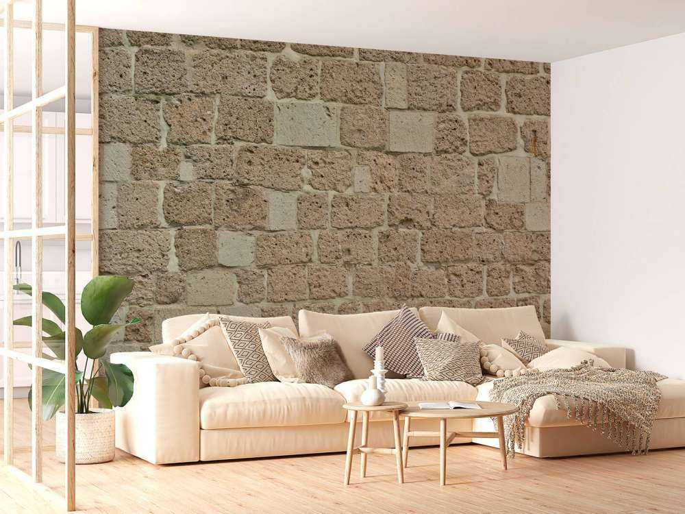 Mur avec de grosses briques
