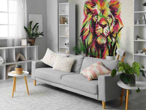 Graffiti d'un lion