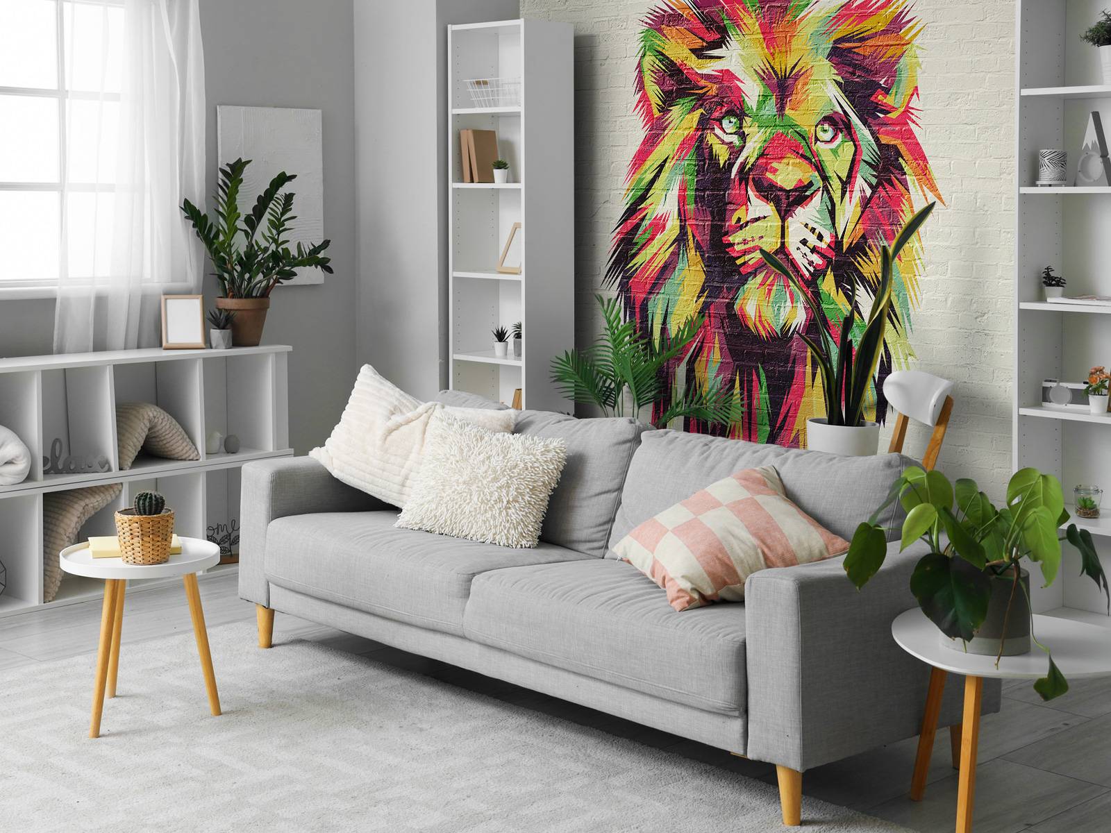 Graffiti d'un lion