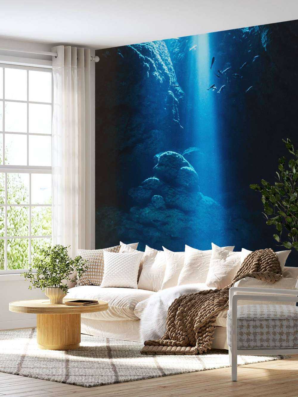 Lumière dans une grotte