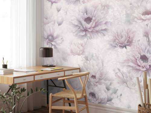 Mur romantique rose