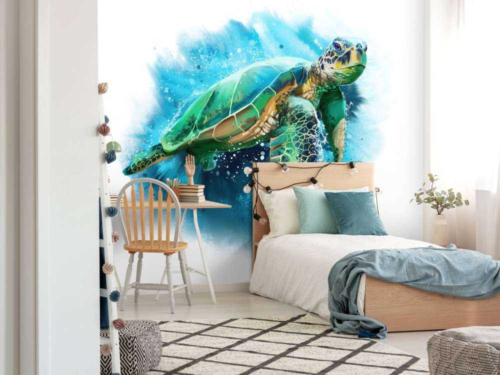Tortue de mer dessinée