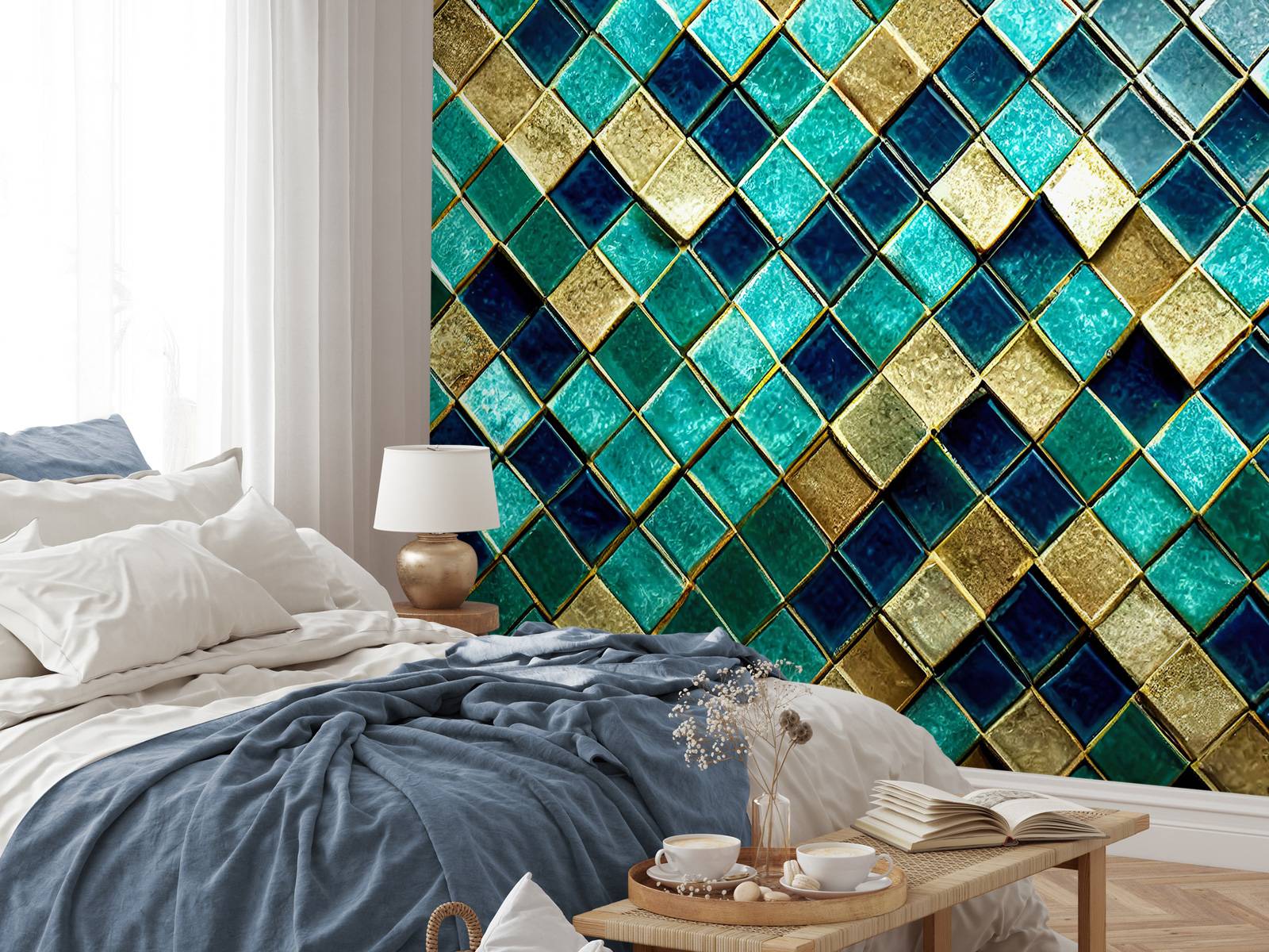 Motif de mosaïque papier peint