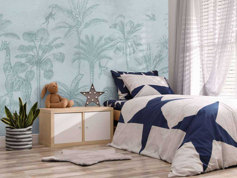 Animal tropical jungle bleu