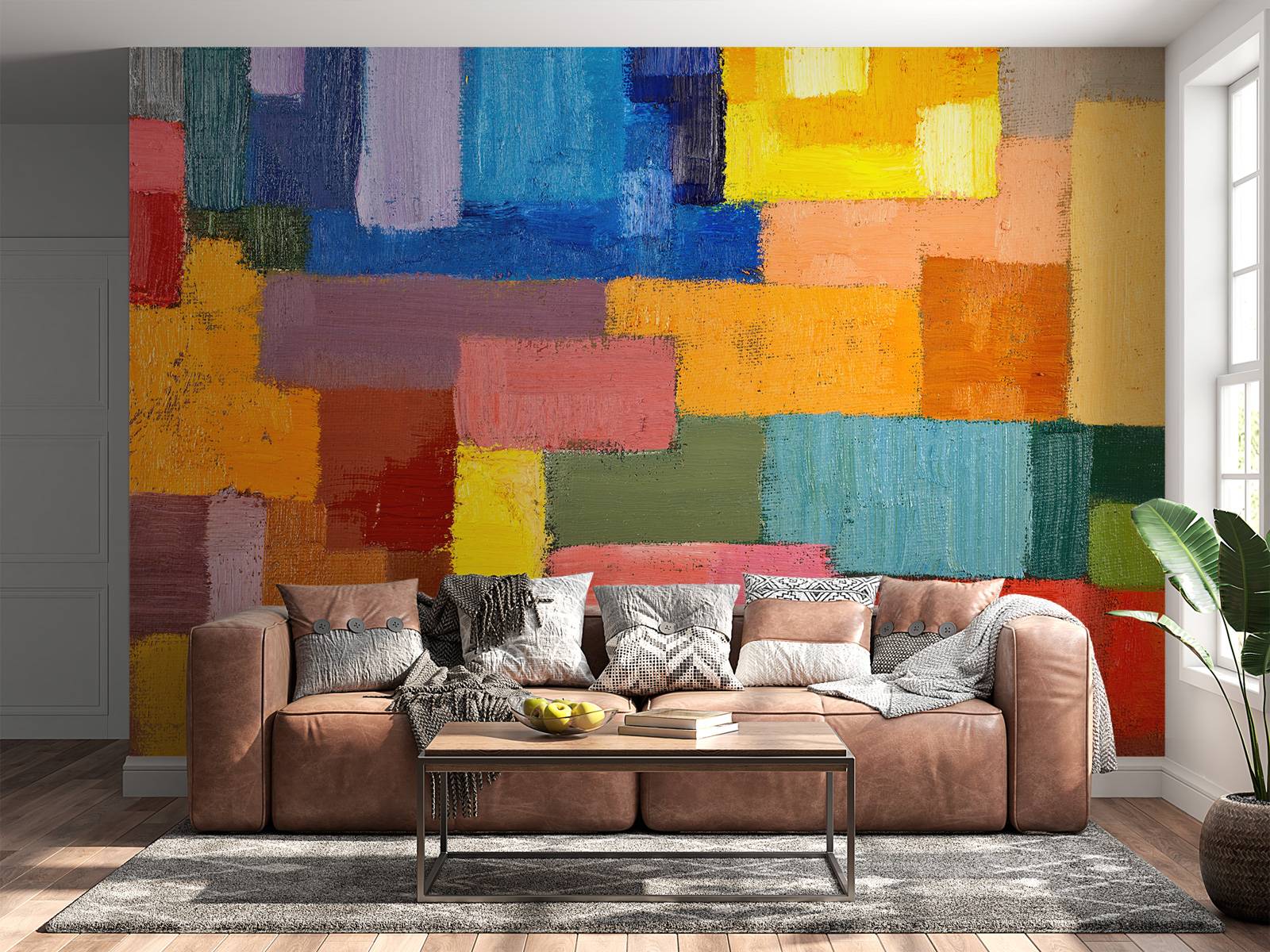 Répartition des surfaces colorées