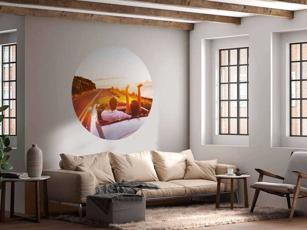 Conduite sous le coucher du soleil