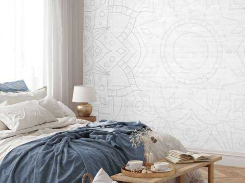 Mandala géométrique blanc