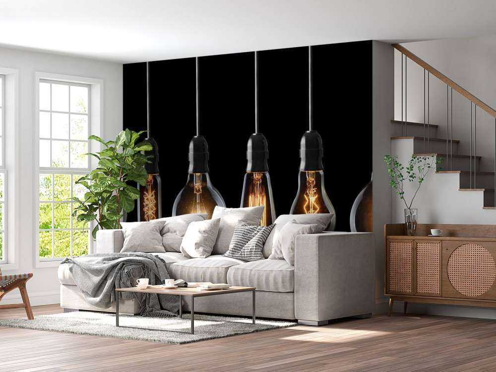 Lampes sur fond noir