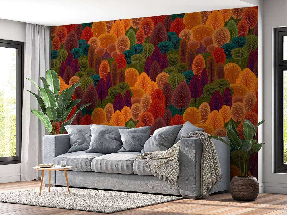 Motif forestier 