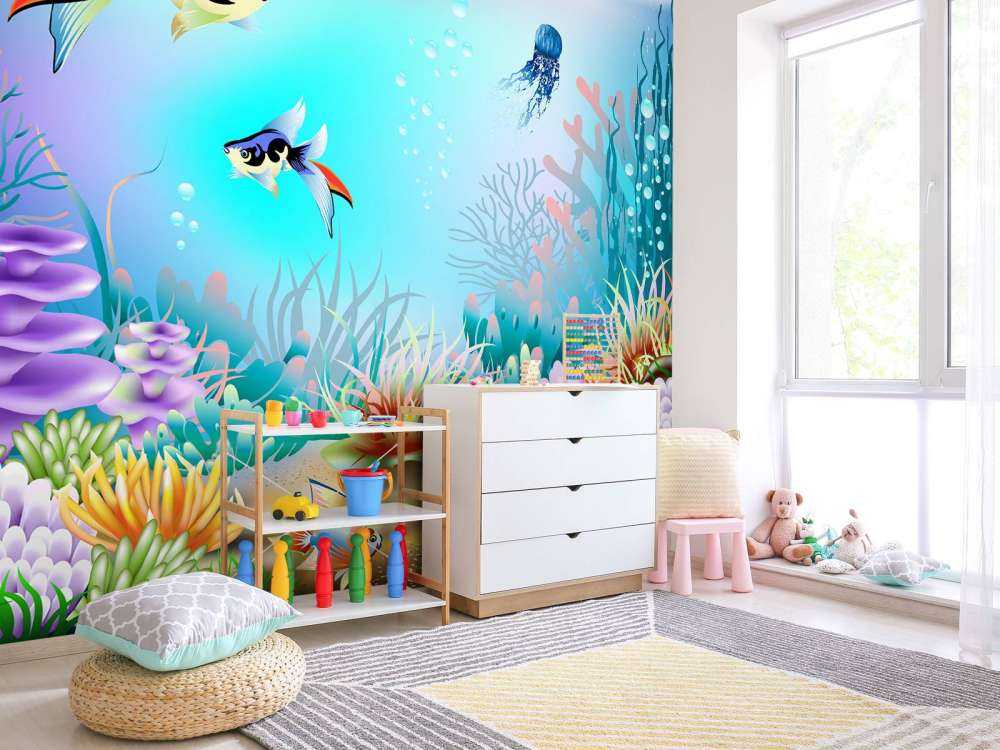 Les poissons dans la mer
