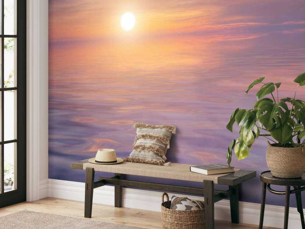 Coucher de soleil lilas