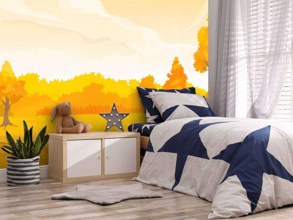 Illustration d'un paysage d'automne