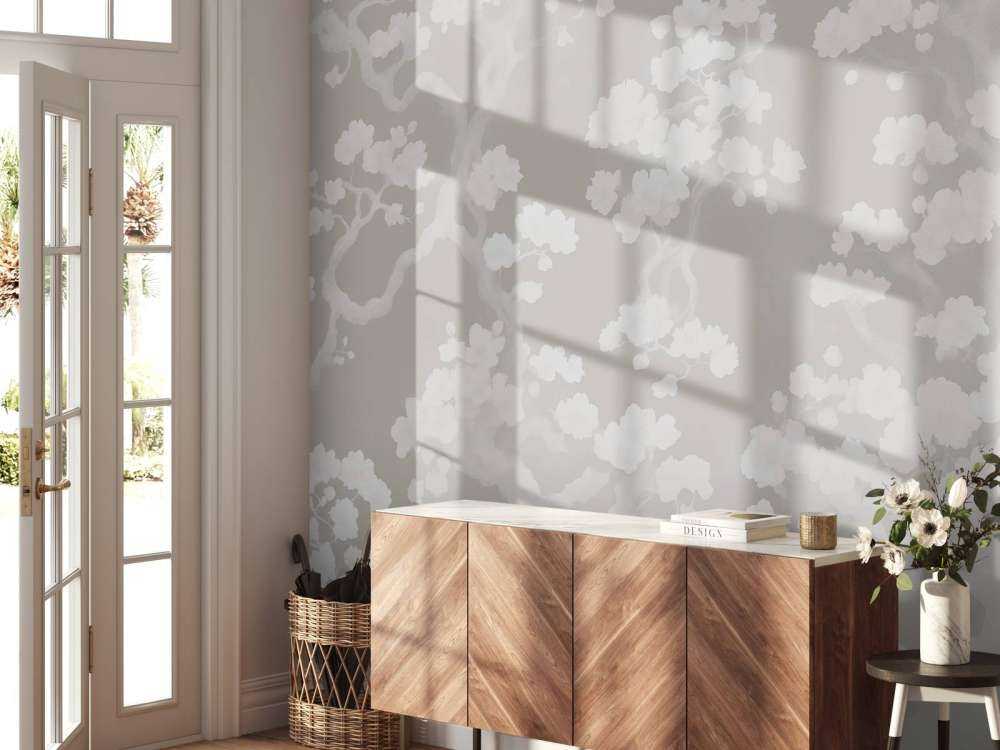 Forêt en fleurs merveilleuse - taupe