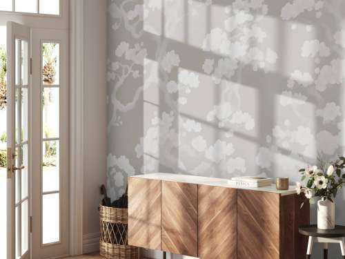 Forêt en fleurs merveilleuse - taupe