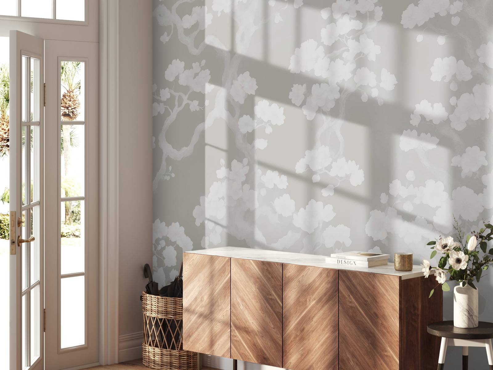 Forêt en fleurs merveilleuse - taupe