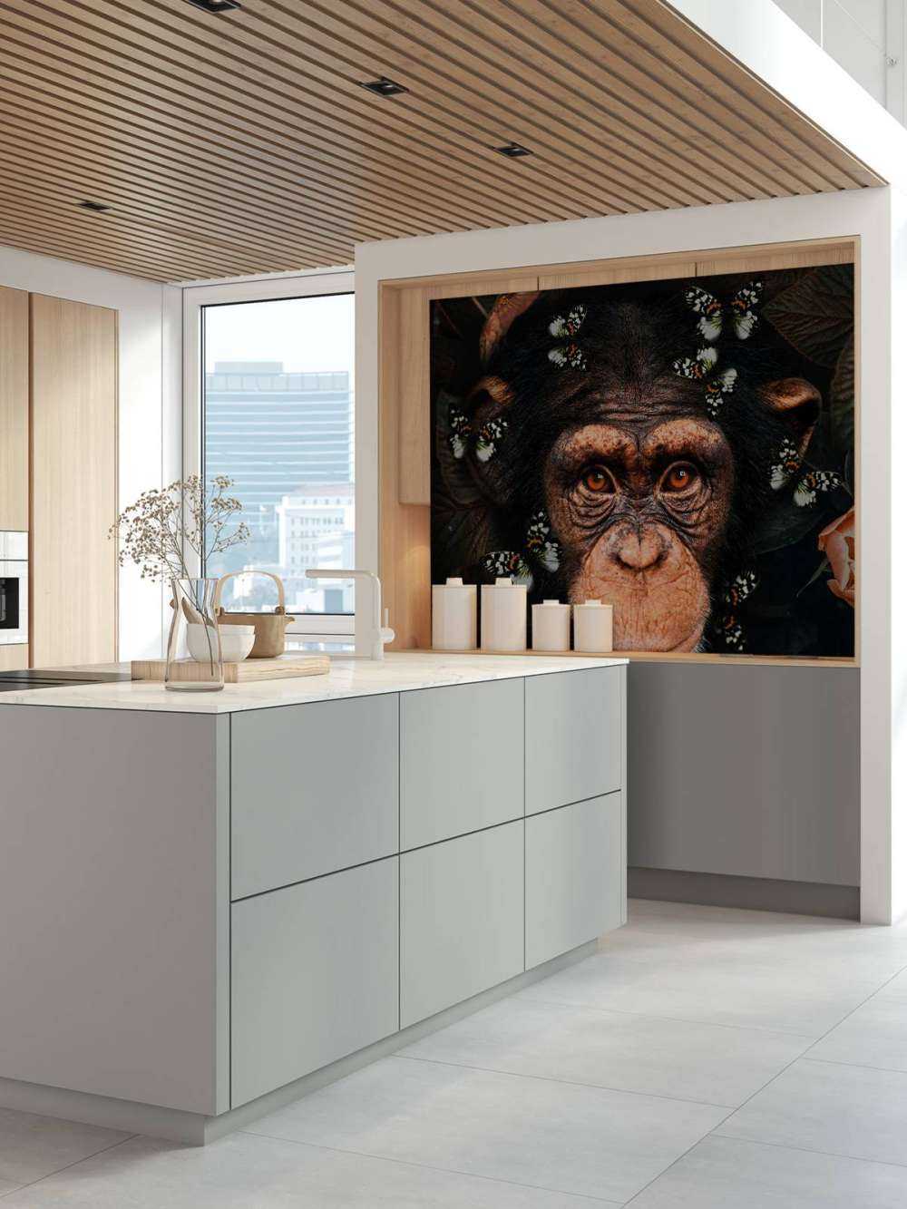 Tropical Chimpanzee Portrait