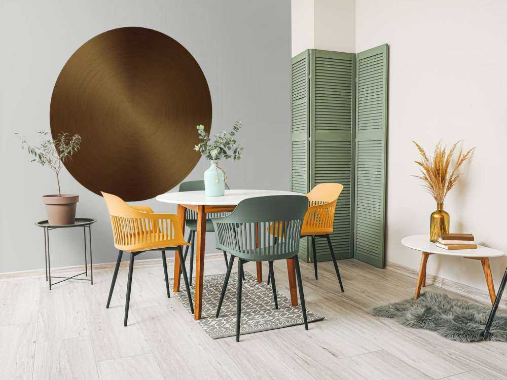 Fond circulaire en bronze