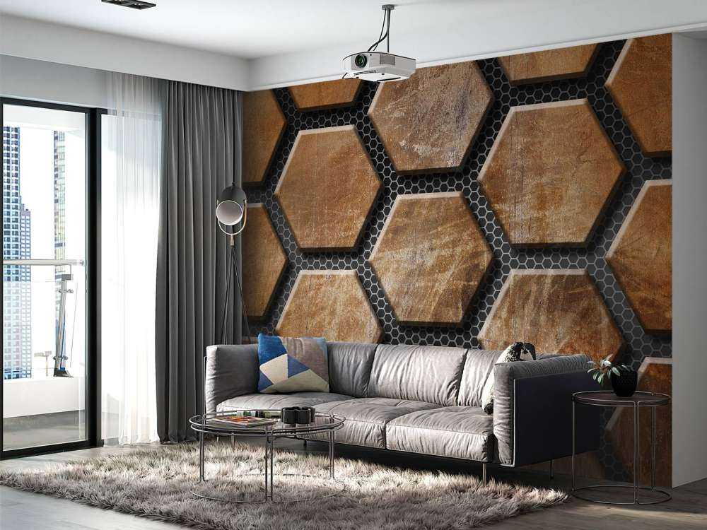 Hexagones bruns