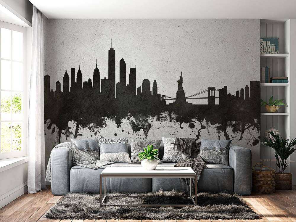 Aquarelle skyline, New York