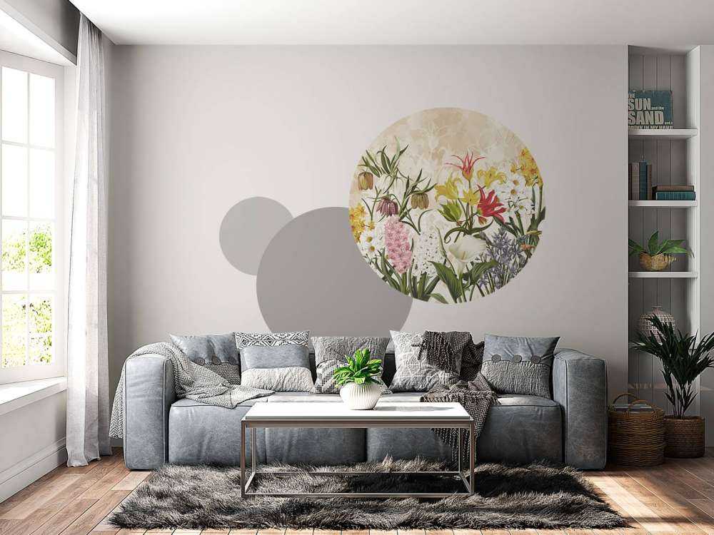 Fleurs de Printemps - Beige Miel Chaud