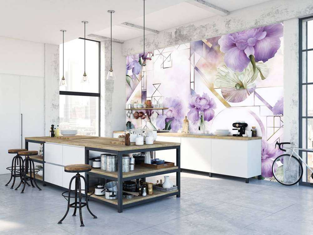 Géométrie Aquarelle Violet