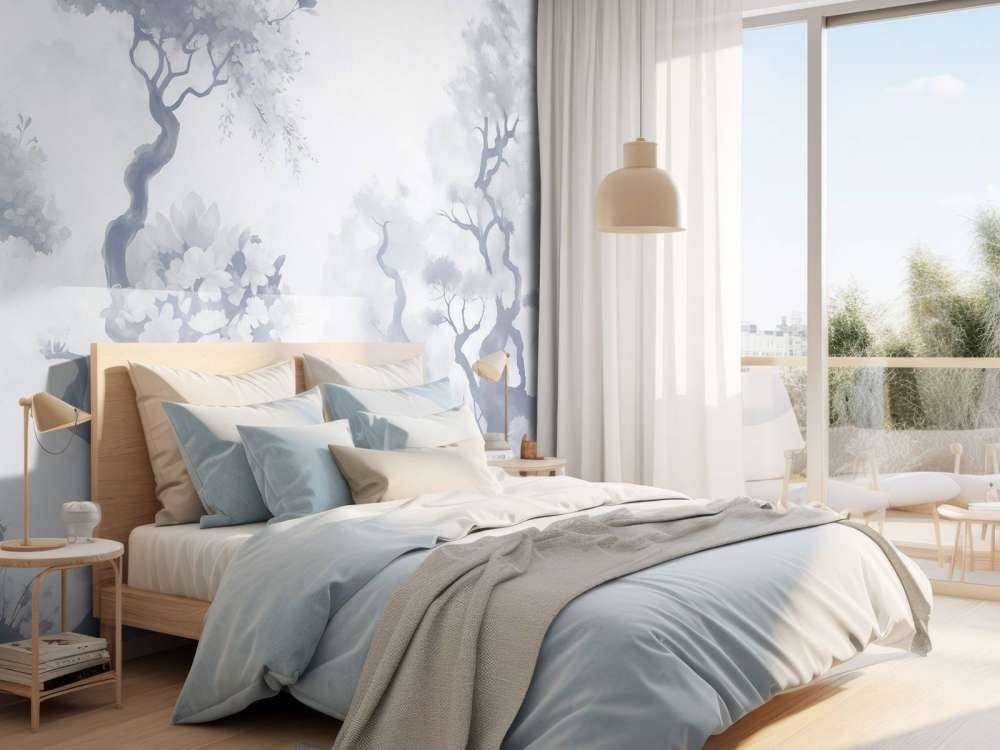 Arbres en fleurs marron