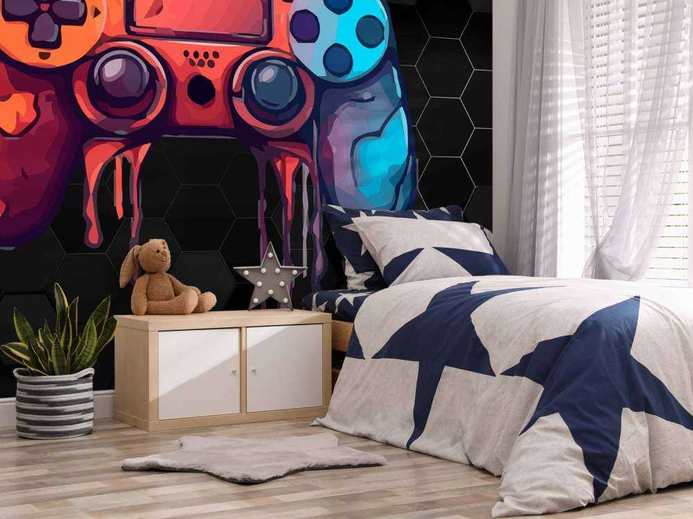 Manette de jeu dégoulinante