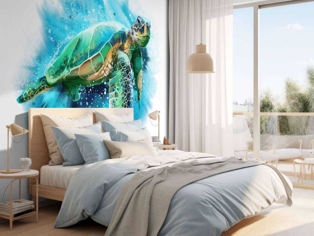 Tortue de mer dessinée