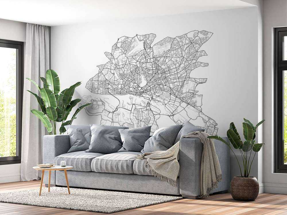 Carte de Hambourg, blanc