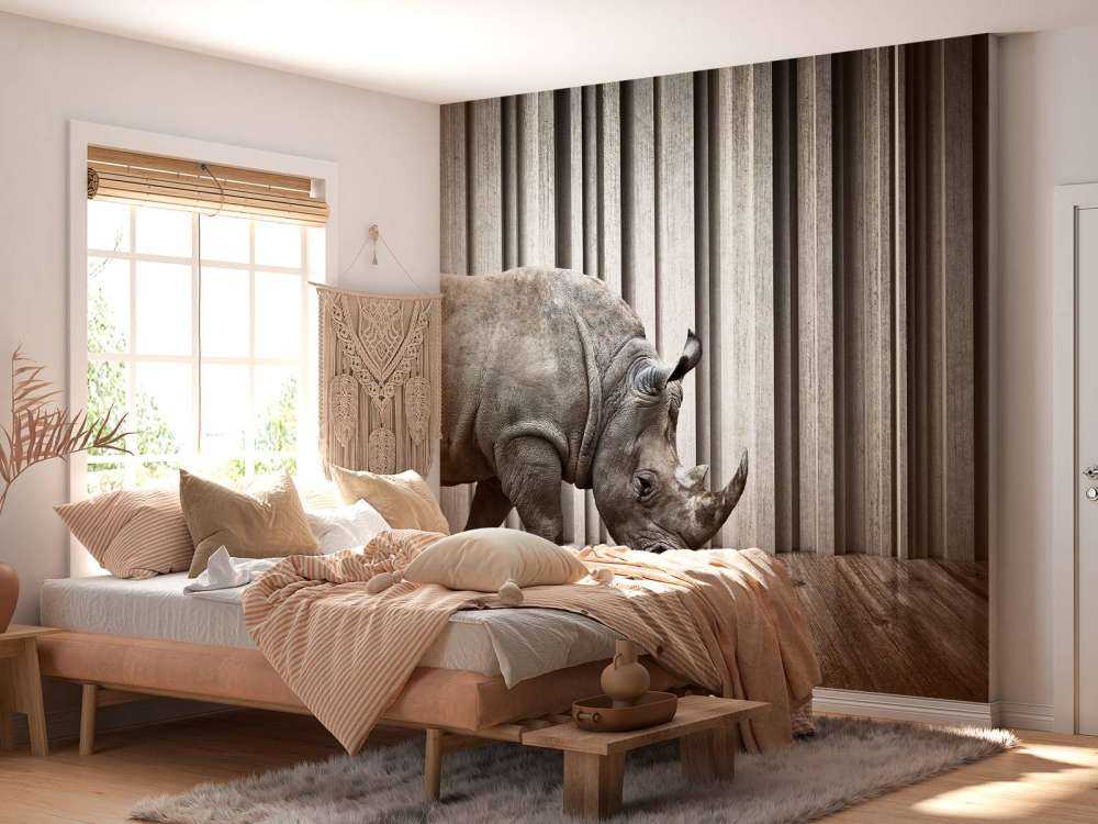 Rhinocéros dans le hall