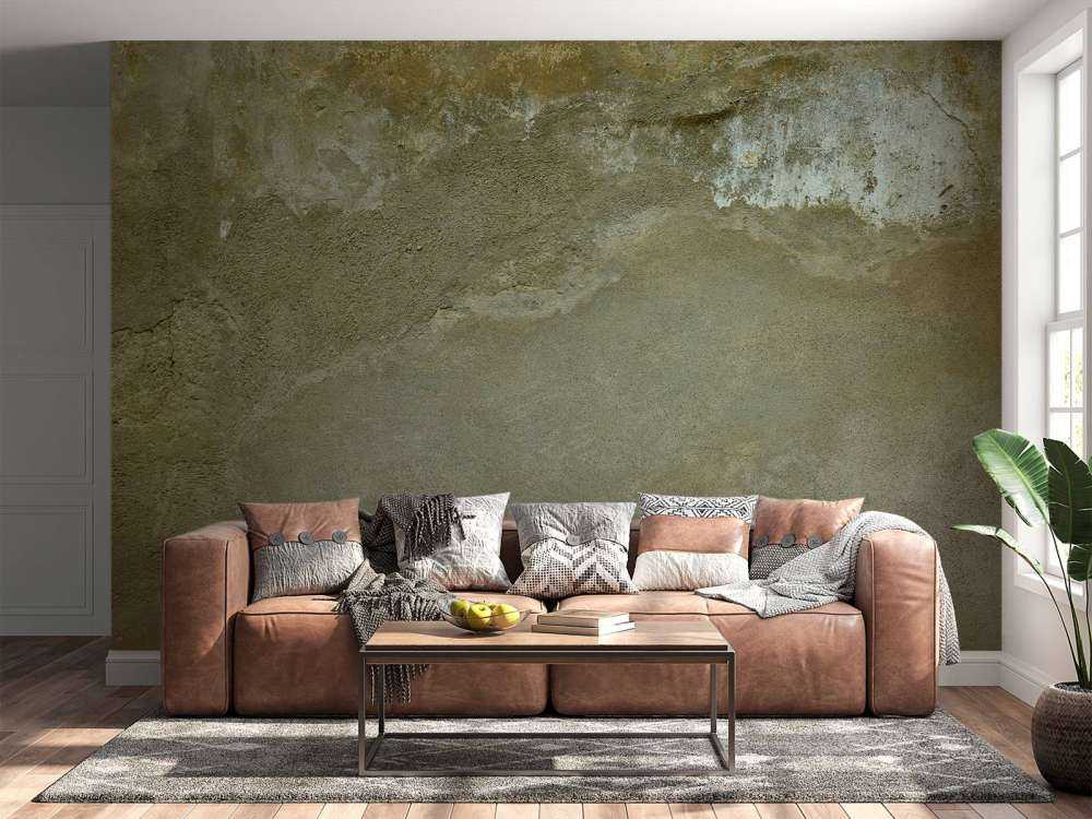 Mur avec stuctures restaurées