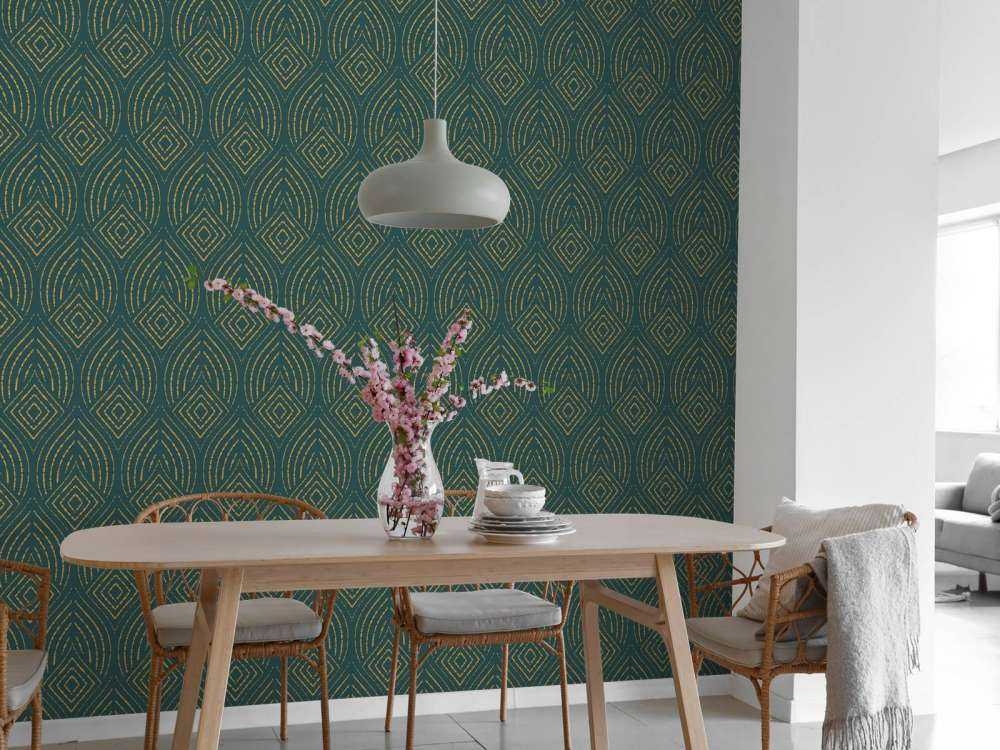 Motif abstrait de paon