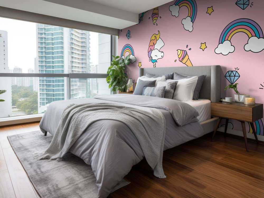 Motif licorne coloré