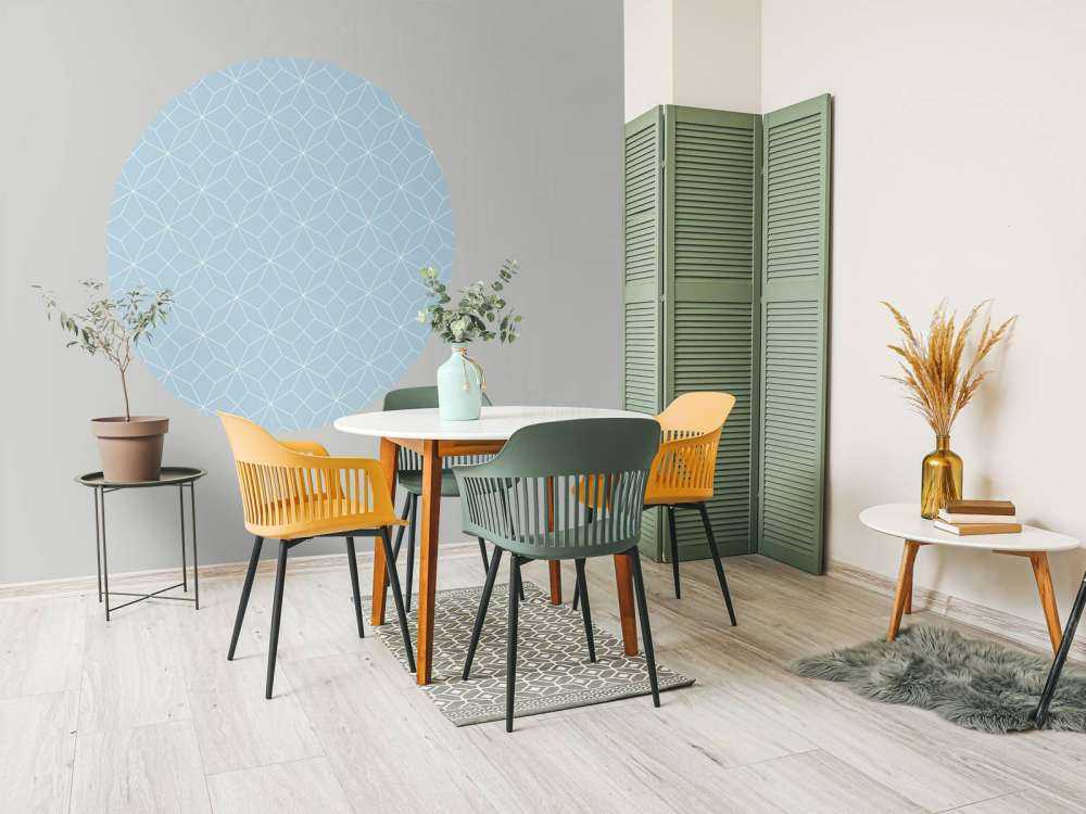 Motif Lignes géométriques bleu clair