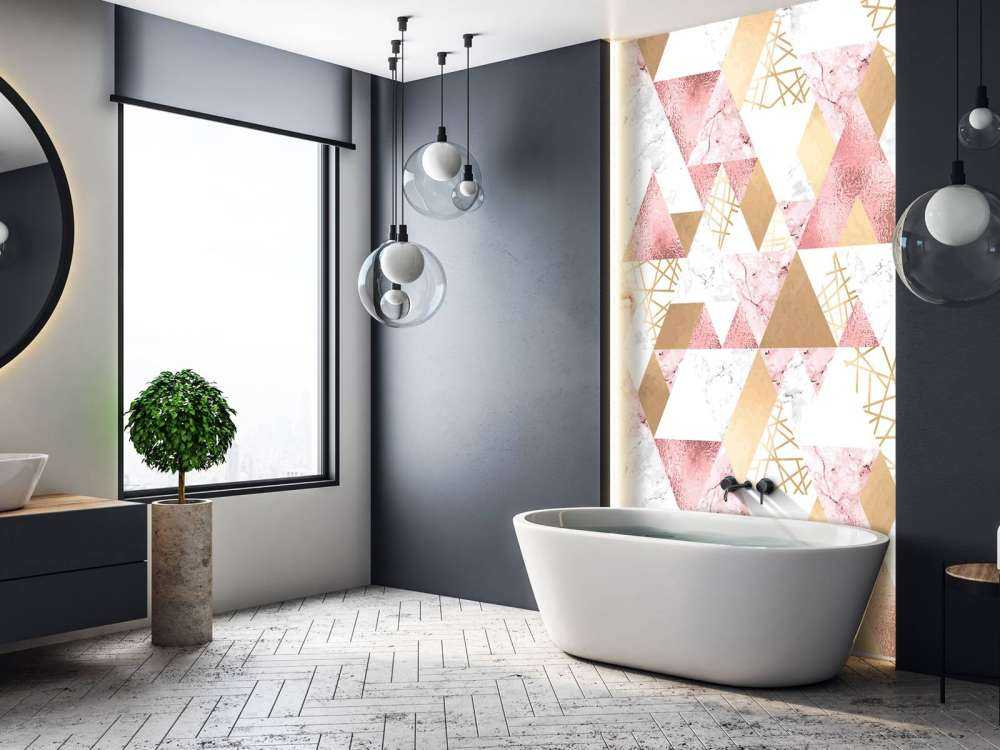 Motif Triangles doré