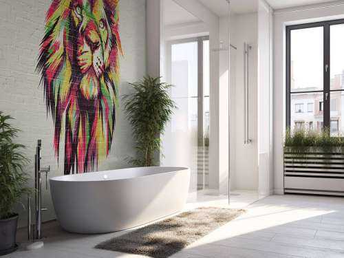 Graffiti d'un lion